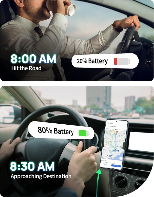 Alt view image 6 of 7 - 67W 3-Port Super Fast Type C Car Charger USB C for S26 S25 S24 S23