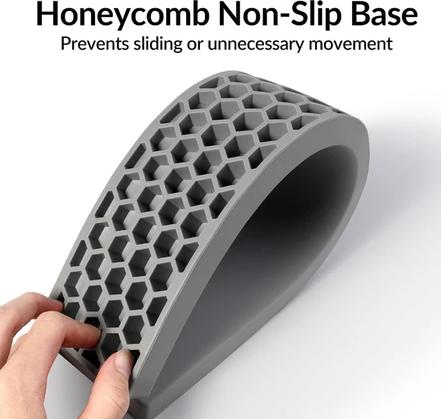 Alt view image 6 of 7 - Gray Silicone Wrist & Palm Rest 12.89 for 75% Compact Keyboard Series V1/V2/Q1/Q2 & Lemokey P1 (Pro/Max/HE) Anti-Slip Base Smooth & Soft Support