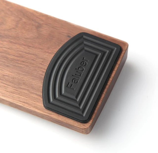 Alt view image 4 of 6 - Wooden Wrist Rest 17.3-inch Length and 20mm Thickness for Full-Sized Keyboard Palm Rest Ergonomic Design for Mechanical Gaming Keyboard Wipe Clean (Fullsize-440mm Walnut Wood)