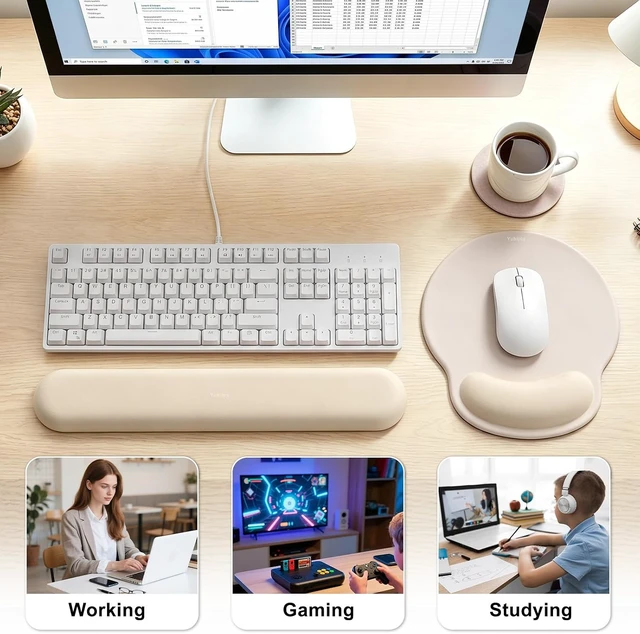 Alt view image 6 of 6 - Ergonomic Mouse Pad with Wrist Rest Mouse Pads for Desk Wrist Support