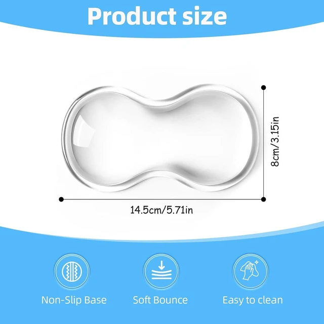 Alt view image 2 of 6 - Mouse Wrist Rest Pad Cool Gel Ergonomic Wrist Support with Non-Slip Base
