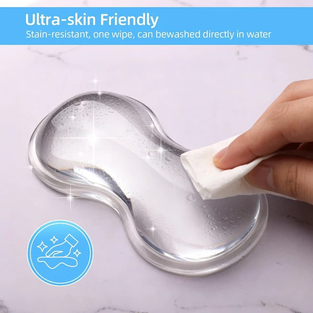 Alt view image 5 of 6 - Mouse Wrist Rest Pad Cool Gel Ergonomic Wrist Support with Non-Slip Base