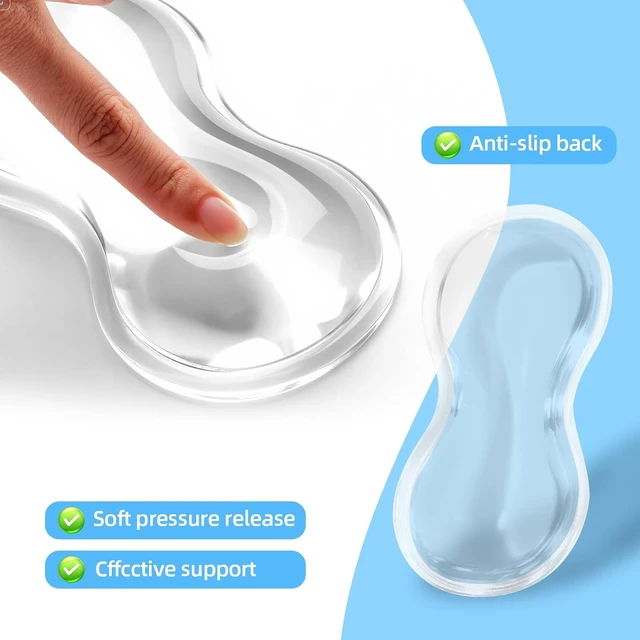 Alt view image 4 of 6 - Mouse Wrist Rest Pad Cool Gel Ergonomic Wrist Support with Non-Slip Base