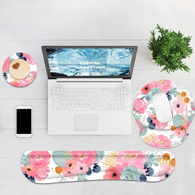 Alt view image 6 of 7 - Ergonomic Mouse Pad with Wrist Rest and Keyboard Wrist Rest Mousepad