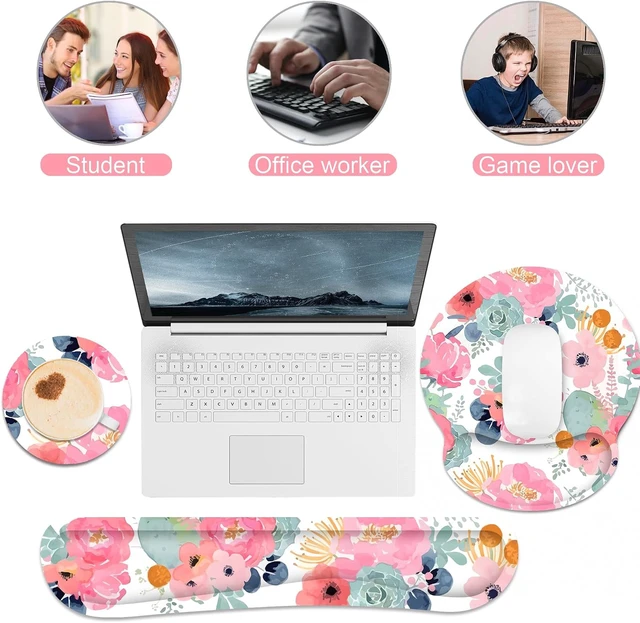 Alt view image 5 of 7 - Ergonomic Mouse Pad with Wrist Rest and Keyboard Wrist Rest Mousepad