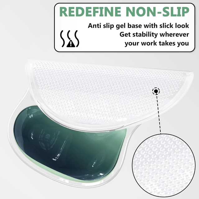 Alt view image 4 of 7 - Ergonomic Mouse Pad and Keyboard Wrist Rest Set Gel Mousepad Green