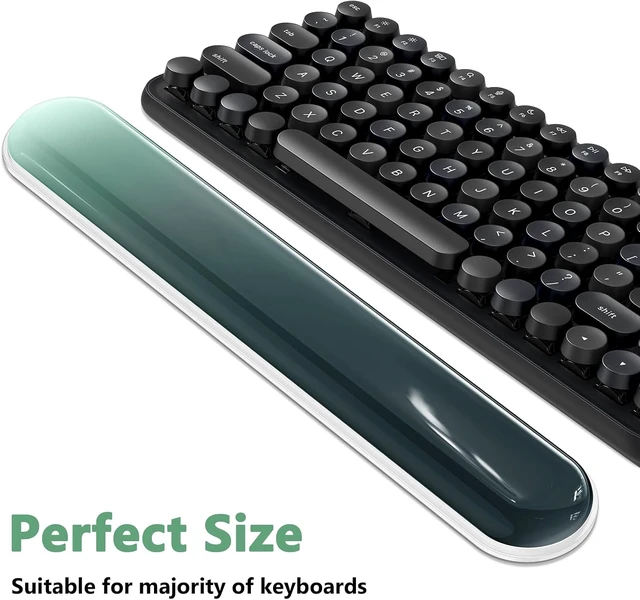 Alt view image 6 of 7 - Ergonomic Mouse Pad and Keyboard Wrist Rest Set Gel Mousepad Green