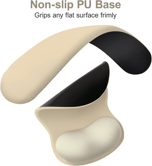 Alt view image 4 of 7 - Wrist Rest Support for Mouse Pad&Keyboard Set Khaki