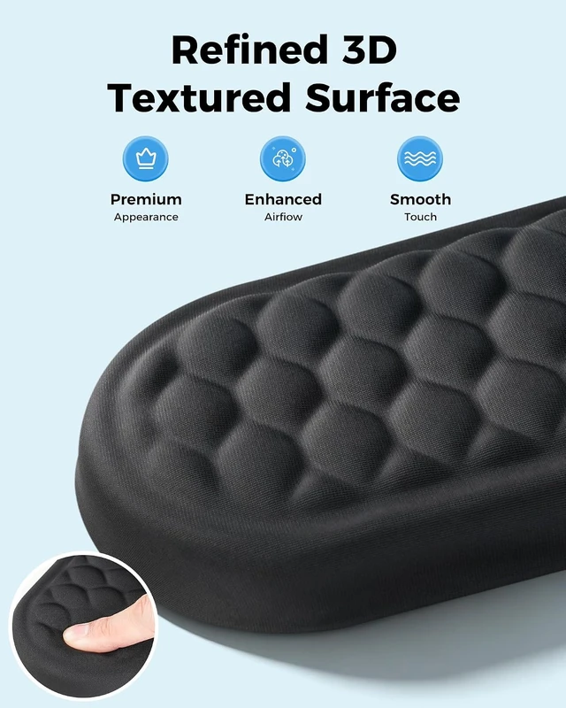 Alt view image 5 of 7 - Ergonomic Wrist Support Set for Keyboard and Mouse Sloped Mouse Pad