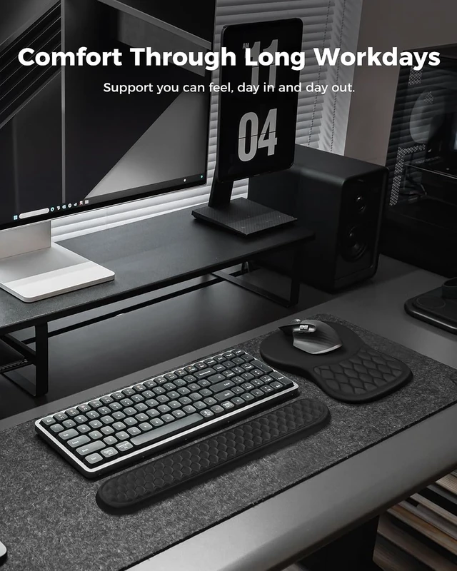 Alt view image 6 of 7 - Ergonomic Wrist Support Set for Keyboard and Mouse Sloped Mouse Pad