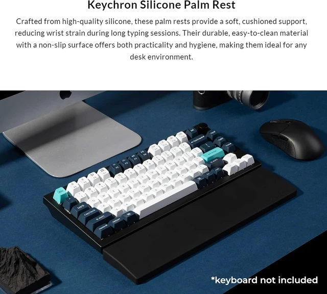 Alt view image 2 of 7 - Ergonomic Silicone Wrist Rest for K8 / K8 Pro / K8 Max / K8 HE/ C1 / C1 Pro / L4 14.09 Honeycomb Non-Slip Palm Rest 80% TKL Mechanical Keyboards Support with Typing Pain Relief