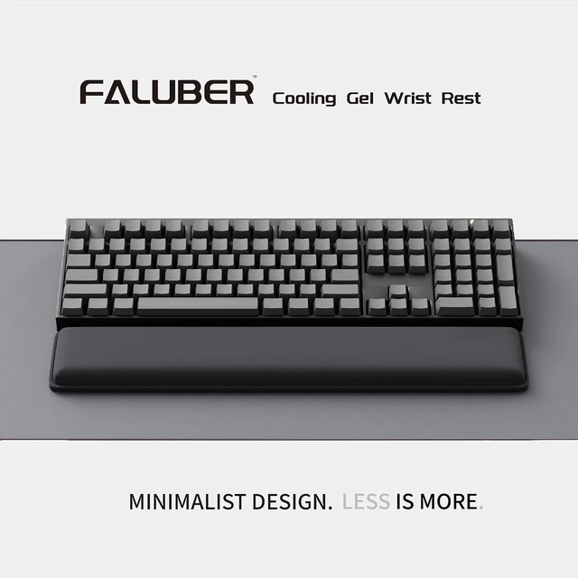 Alt view image 2 of 7 - Cooling Gel Wrist Rest 17.3-inch Length for Full-Sized Keyboard Memory Foam Palm Rest with Non-Slip Footpad Ergonomic Design Stain Resistant PC Accessory Gaming Gear (Large-Full Size)