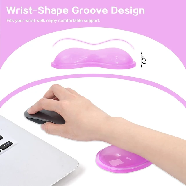 Alt view image 5 of 7 - Gel Keyboard & Mouse Wrist Rest Set - Keyboard Wrist Rest Pad & Mouse Support for Office Gaming Pad Computer Laptop Ergonomic Comfortable Pain Relief- Pad Set (Mouse Support Only)