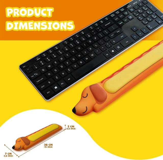 Alt view image 4 of 6 - Dachshund Wrist Rest Ergonomic Keyboard Palm Support