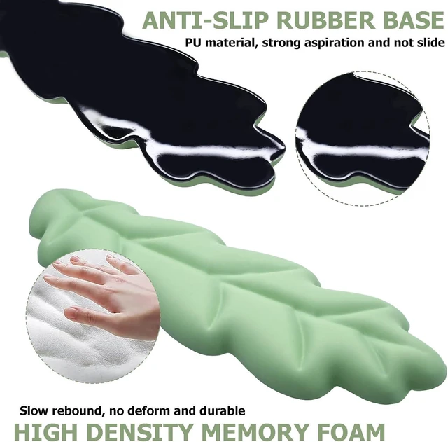Alt view image 3 of 7 - Ergonomic Keyboard Wrist Rest Leaf Shape Wrist Rest for Computer Keyboard