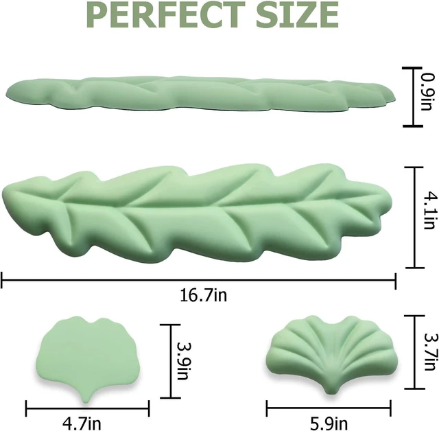 Alt view image 5 of 7 - Ergonomic Keyboard Wrist Rest Leaf Shape Wrist Rest for Computer Keyboard