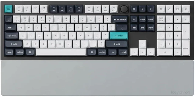 Main image of Gray Silicone Wrist & Palm Rest 17.6 Full Size for K10 Pro / K10 Max / Q6 / Q6 Pro / Q6 Max / Q6 HE / V6 / V6 Max Full Honeycomb Anti-Slip Base Smooth & Soft Typing Support