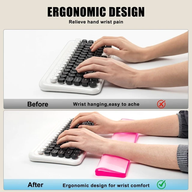 Alt view image 2 of 6 - Keyboard Wrist Rest Gel Wrist Rest for Keyboard-Pink Wrist Rest