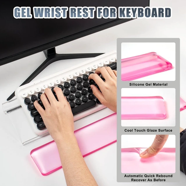 Alt view image 4 of 6 - Keyboard Wrist Rest Gel Wrist Rest for Keyboard-Pink Wrist Rest