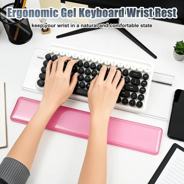 Alt view image 6 of 6 - Keyboard Wrist Rest Gel Wrist Rest for Keyboard-Pink Wrist Rest