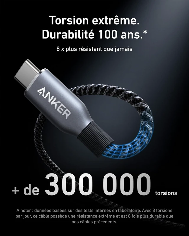Alt view image 3 of 6 - Prime USB C to USB C Cable 240W Fast Charging Durable Cable (6 ft)