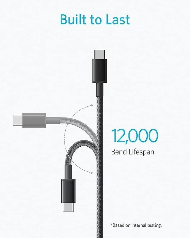 Alt view image 3 of 6 - USB C to USB C Cable 60W Fast Charging Cable (2-Pack 1 ft Black)