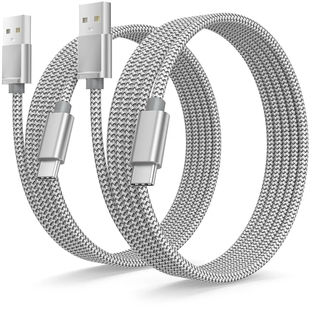 Main image of for iPhone Duo 18 17 16 15 Pro Max Charger Cord USB to USB C Cable 6.6FT/2Pack Type C Charging Cord for iPad 10 Air 4 5 Galaxy S25 S24 S23 S22 Plus Ultra A52 A53 A54 Pixel 9 8