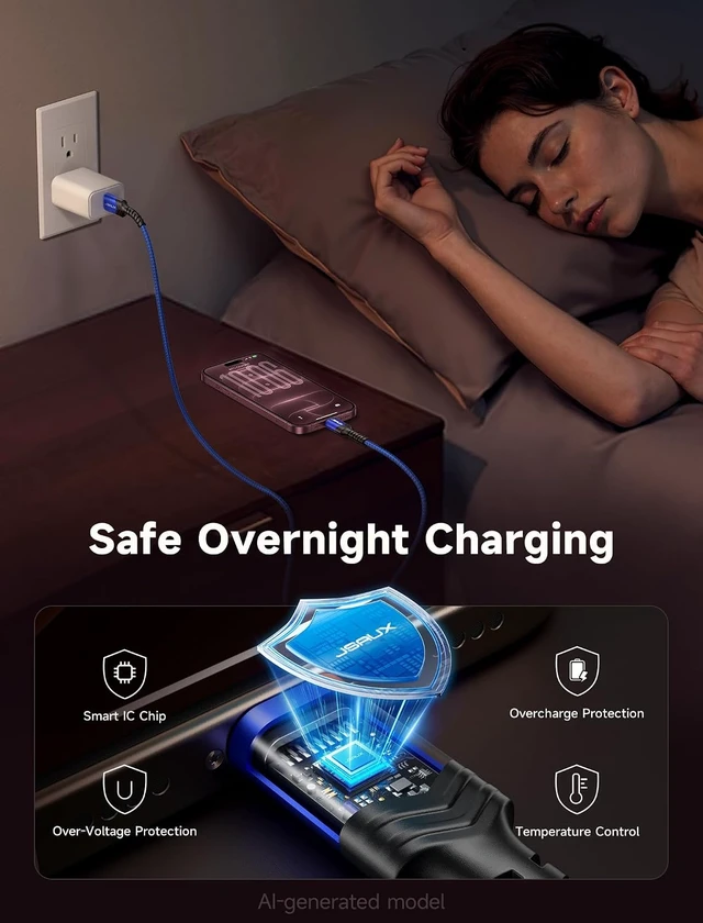 Alt view image 5 of 7 - USB C Cable Fast Charging USB to USB C Cable 3-Pack (10+6.6+3.3FT)