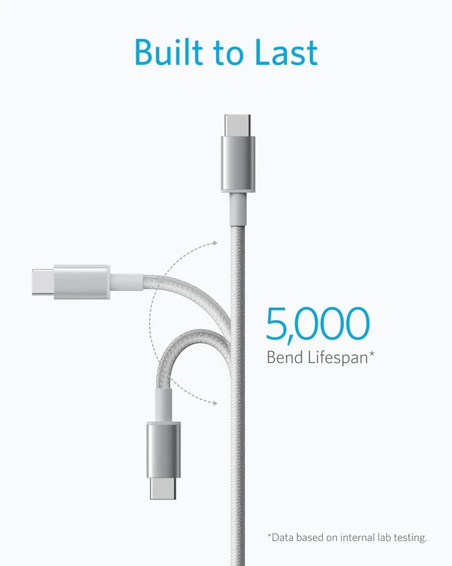Alt view image 3 of 7 - USB C to USB C Cable 60W Fast Charging Cable(2-Pack 3.3 ft Silver)