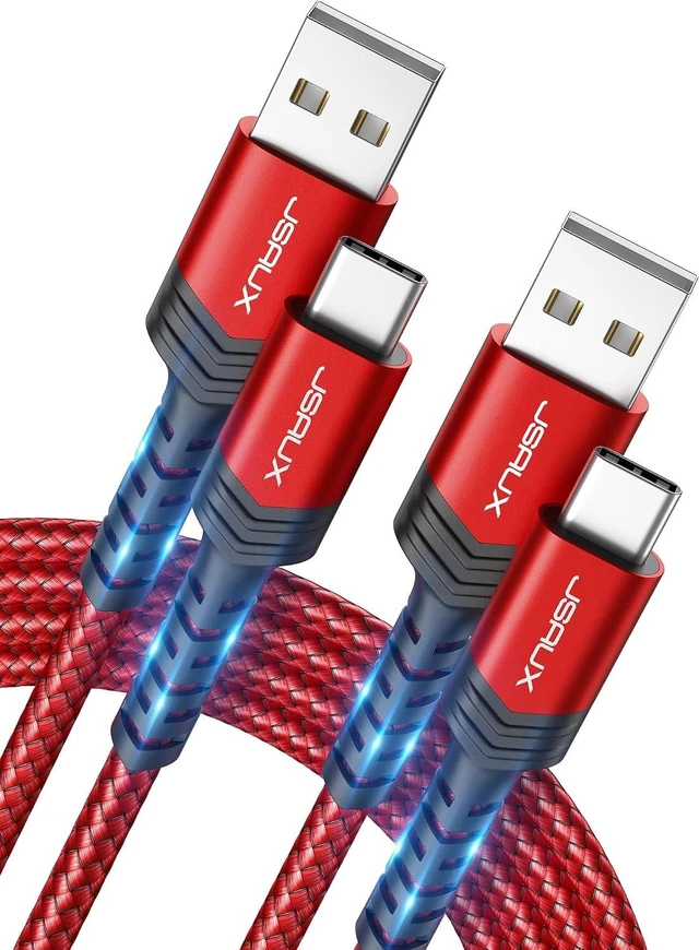 Main image of for iPhone 18 17 Pro Charger Cable 6.6ft/2-Pack USB to USB C-Red