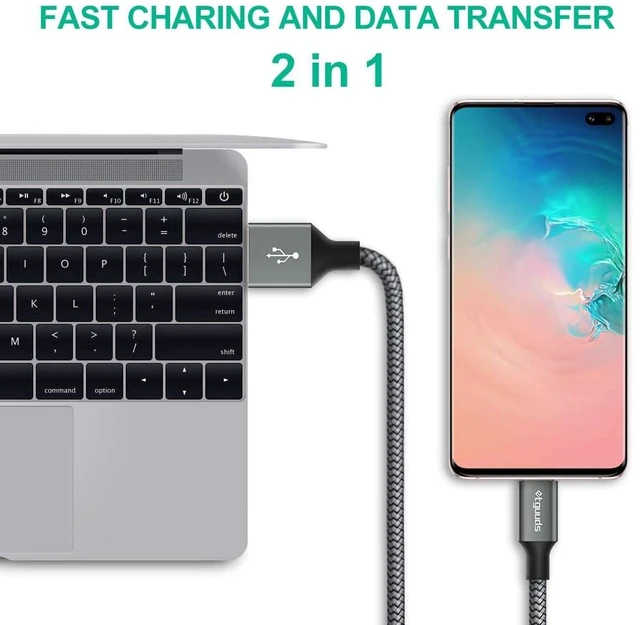Alt view image 4 of 7 - USB to USB C Cable 2ft 2-Pack USB A to USB C Charger Cord Type C