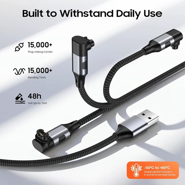 Alt view image 6 of 7 - for Garmin Watch Charger Cable & USB C to Garmin Charger Adapter L-Shape
