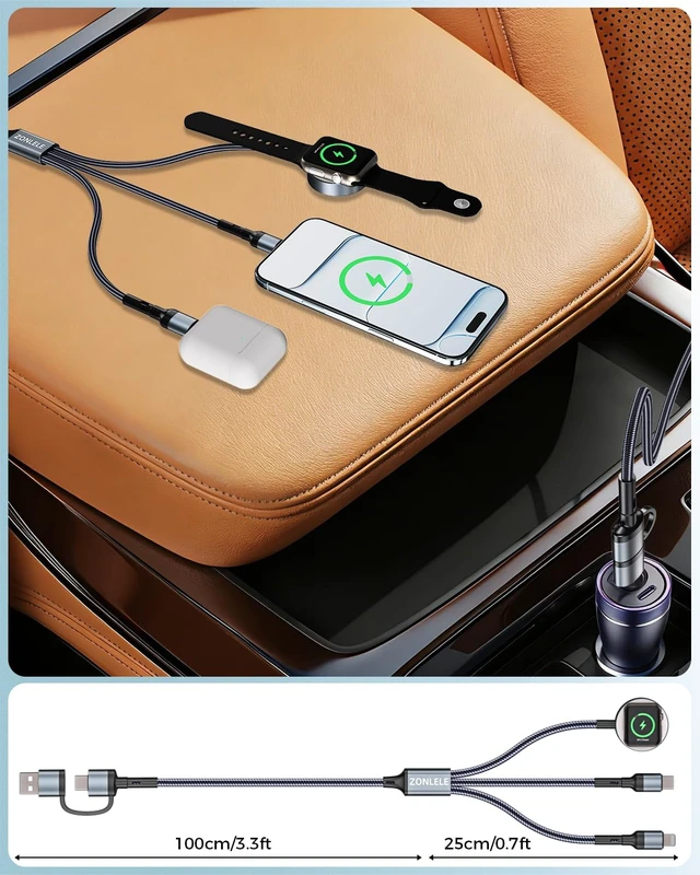 Alt view image 4 of 7 - Travel Essentials for Watch Charger Multi Charging Cable for iPhone