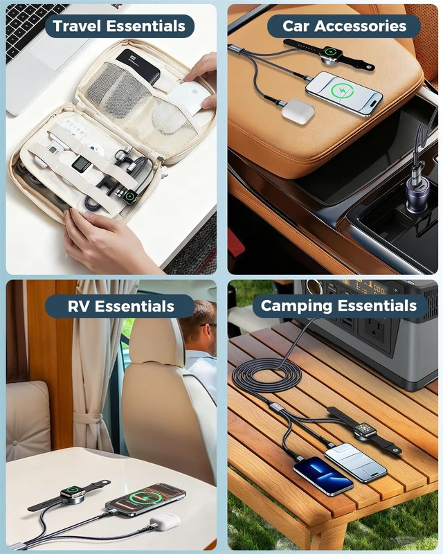 Alt view image 5 of 7 - Travel Essentials for Watch Charger Multi Charging Cable for iPhone