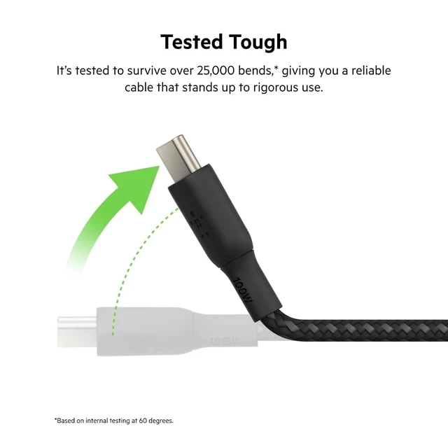 Alt view image 3 of 7 - USB C to C 100W Braided Cable 6.6ft iPhone Charger Cord