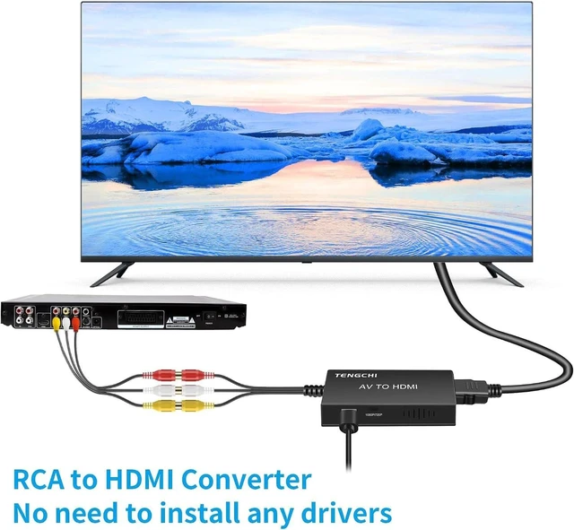 Alt view image 2 of 7 - RCA to HDMI Converter AV to HDMI Adapter