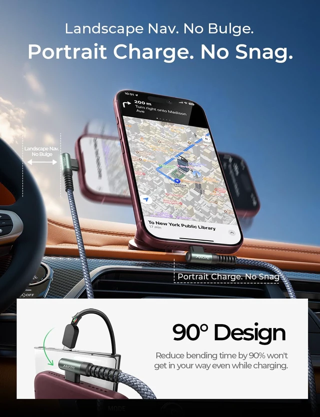 Alt view image 2 of 7 - USB A to USB C Cable Short 3. 3FT 2-Pack USBA to USBC Carplay Cord