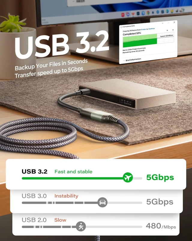 Alt view image 2 of 7 - USB Extension Cable 10FT USB 3.0 Extender Male to Female Cord Black