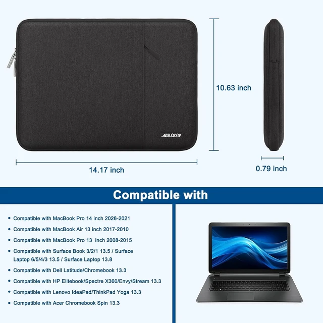 Alt view image 7 of 7 - Laptop Case 13.3 inch 13-13.3 inch Laptop Sleeve Bag with Pocket