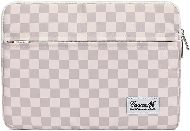 Main image of Canvaslife Neutral Checker Pattern Laptop Sleeve Case Cover with Pocket for MacBook Pro 14 inch and 14 inch-14.4 inch Notebook Computer