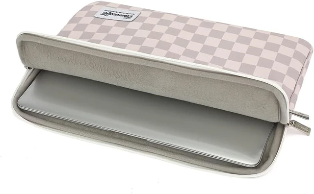 Alt view image 3 of 6 - Canvaslife Neutral Checker Pattern Laptop Sleeve Case Cover with Pocket for MacBook Pro 14 inch and 14 inch-14.4 inch Notebook Computer