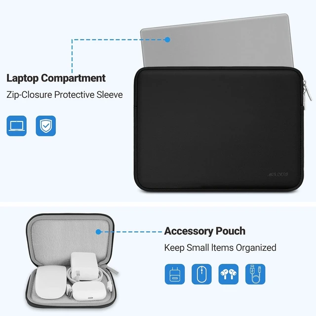 Alt view image 4 of 7 - Laptop Case 13.3 inch 13-13.3 inch Laptop Sleeve with Small Case