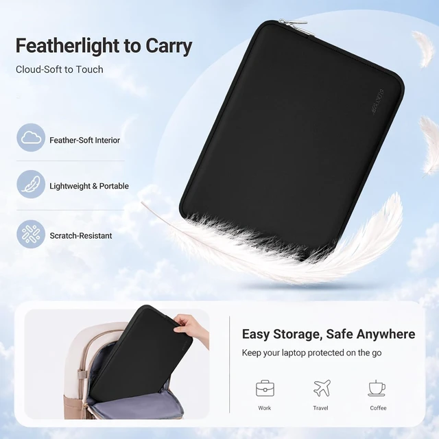 Alt view image 5 of 7 - Laptop Case 13.3 inch 13-13.3 inch Laptop Sleeve with Small Case