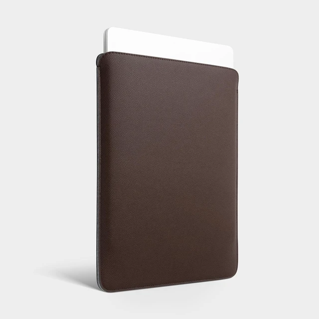 Alt view image 2 of 7 - Laptop Sleeve 14 Inch Precisely Compatible with MacBook Pro M5 M4 M3 M2 Pro/Max 2026-2021 Faux Leather Cover Case 14 in Coffee