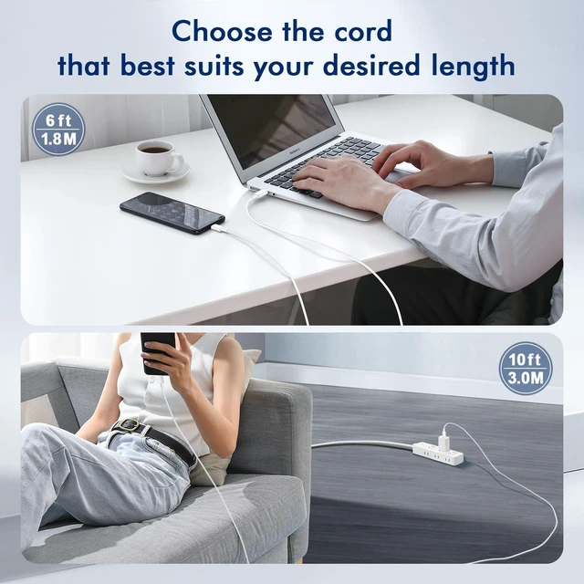 Alt view image 6 of 7 - USB C to USB C Cable (6FT 2Pack) Type-C 60W Fast Charging Cord