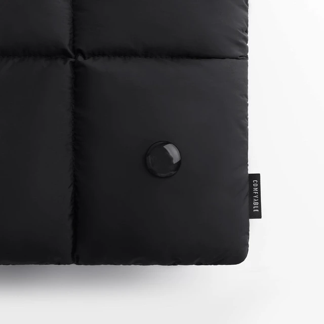 Alt view image 5 of 6 - Puffy Laptop Sleeve 13 Inch 14 Inch Quilted Puffer Laptop Carrying Case for Women Pillow Case Compatible with MacBook Air/Pro M5 M4 M3 M2 Pro/Max 2026 13 MacBook Neo A18 Black