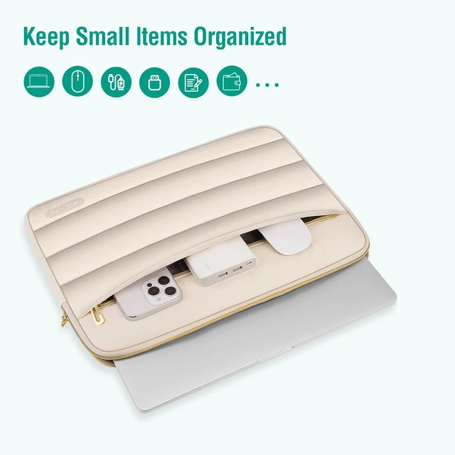 Alt view image 2 of 7 - Laptop Case 13.3 inch 13-13.3 inch Puffy Laptop Sleeve Carrying Case
