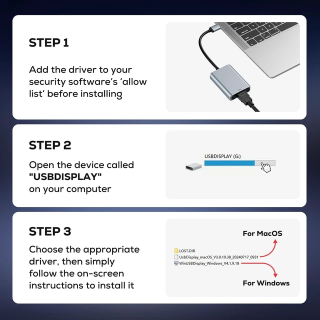 Alt view image 7 of 7 - USB to HDMI Adapter USB 3.0 to HDMI Converter 1080P USB HDMI Display Adapter for Laptop Desktop Monitor & Projector Extend & Mirror Screen Compatible with Windows 7/8/8.1/10/11