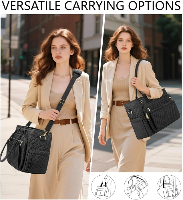 Alt view image 5 of 7 - Teacher Tote Bag for Women 15.6 Laptop Work Tote Computer Bag