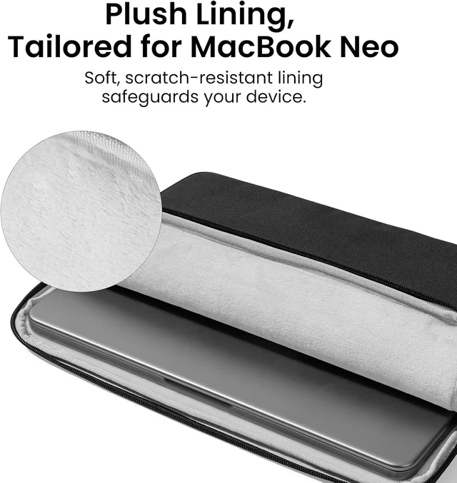 Alt view image 4 of 7 - Slim Laptop Sleeve Case for 13-inch MacBook Neo
